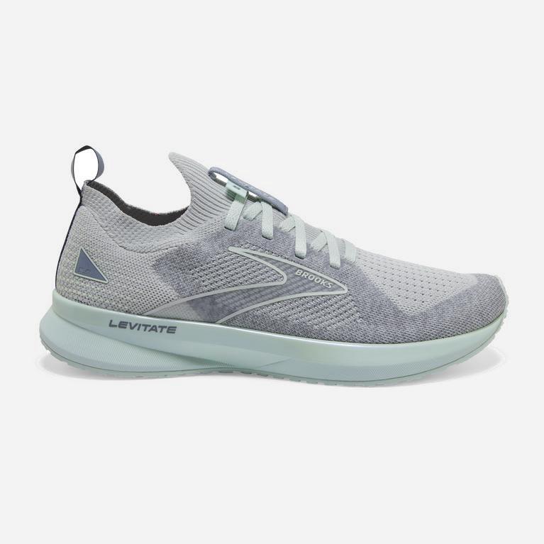 Brooks Levitate Stealthfit 5 Israel - Women's Energy Return Road Running Shoes - Grey/Aqua Glass (56